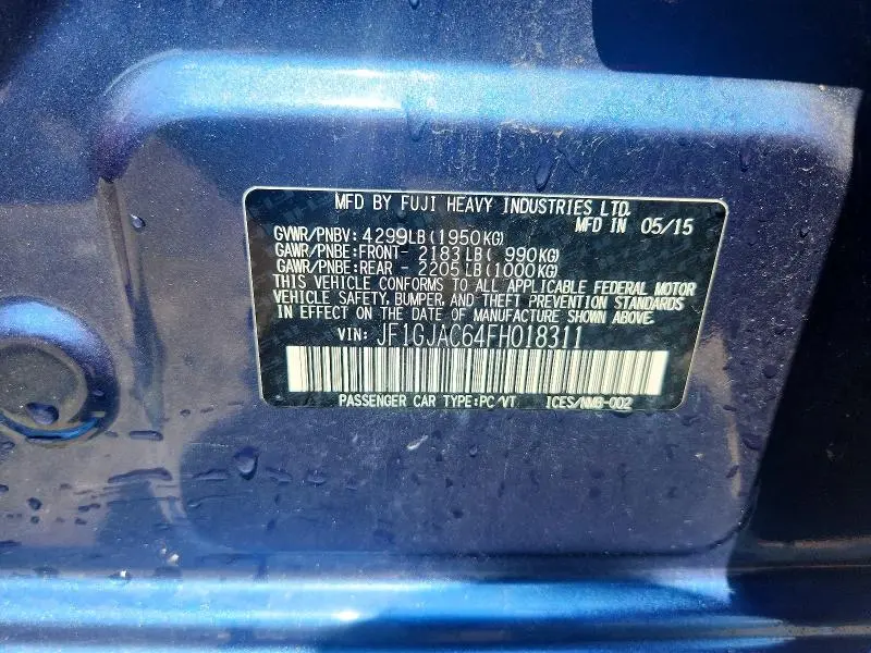2015 SUBARU IMPREZA PREMIUM  