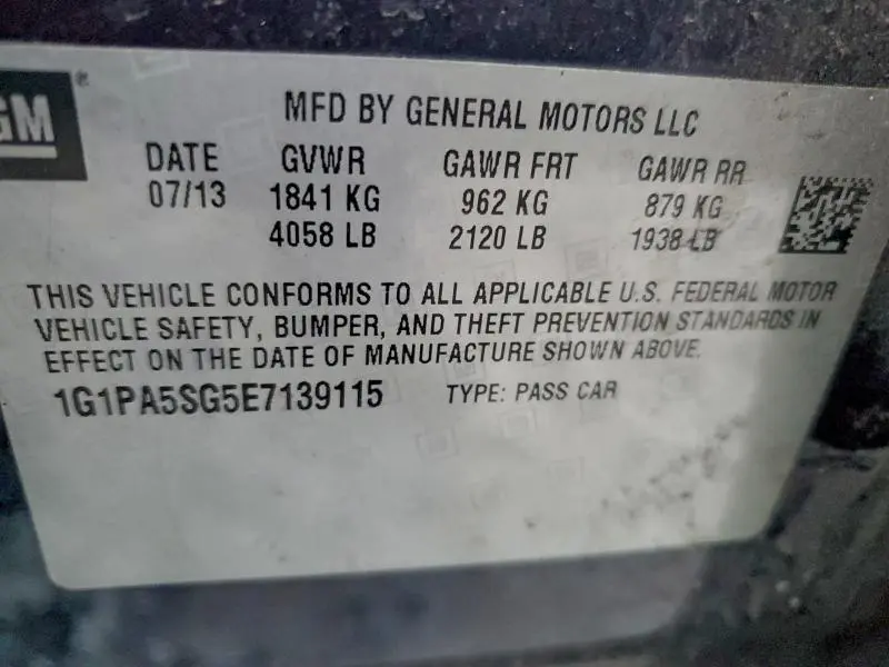 2014 CHEVROLET CRUZE LS  