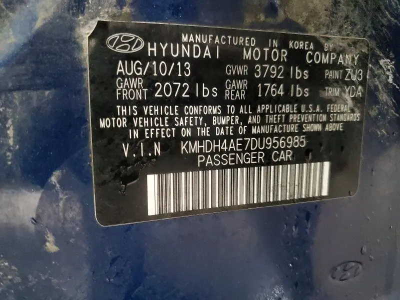 2013 HYUNDAI ELANTRA GLS  