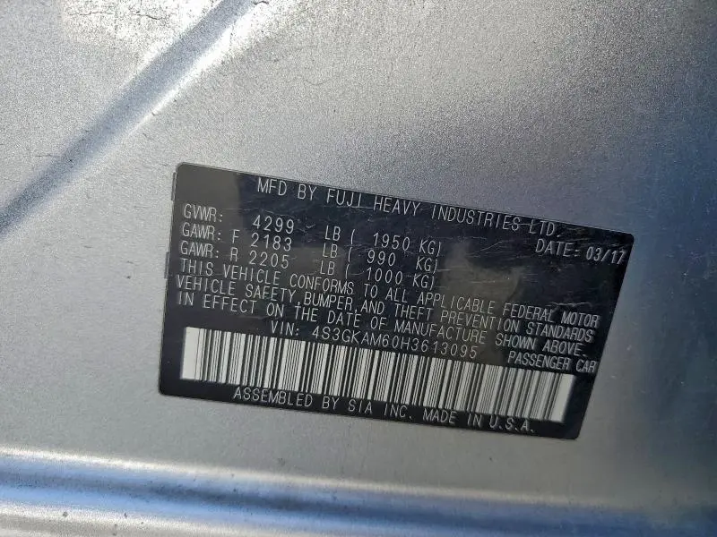 2017 SUBARU IMPREZA SPORT  