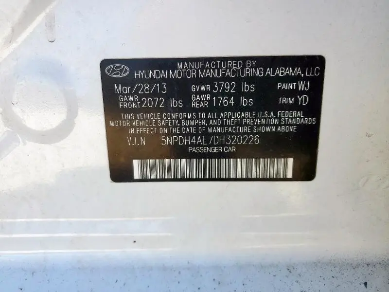 2013 HYUNDAI ELANTRA GLS  