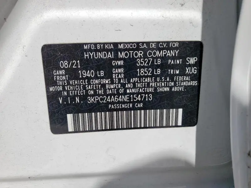 2022 HYUNDAI ACCENT SE  