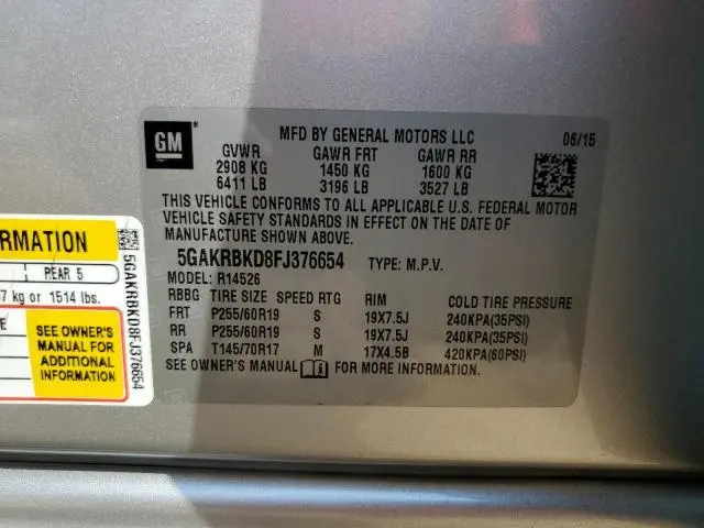 2015 BUICK ENCLAVE
