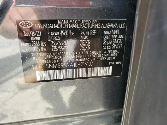 2020 HYUNDAI SANTA FE LIMITED  