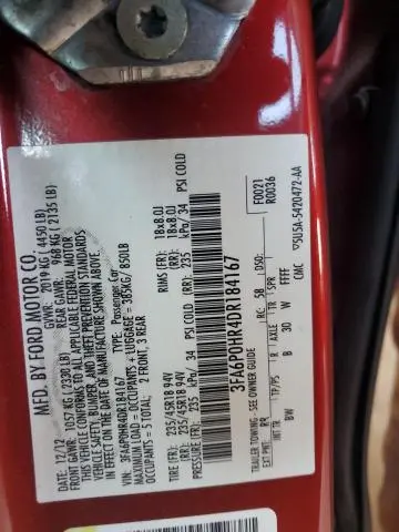 2013 FORD FUSION SE  