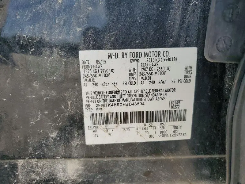 2015 FORD EDGE TITANIUM  