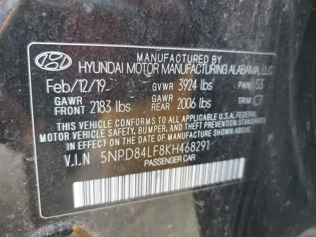 2019 HYUNDAI ELANTRA SEL  