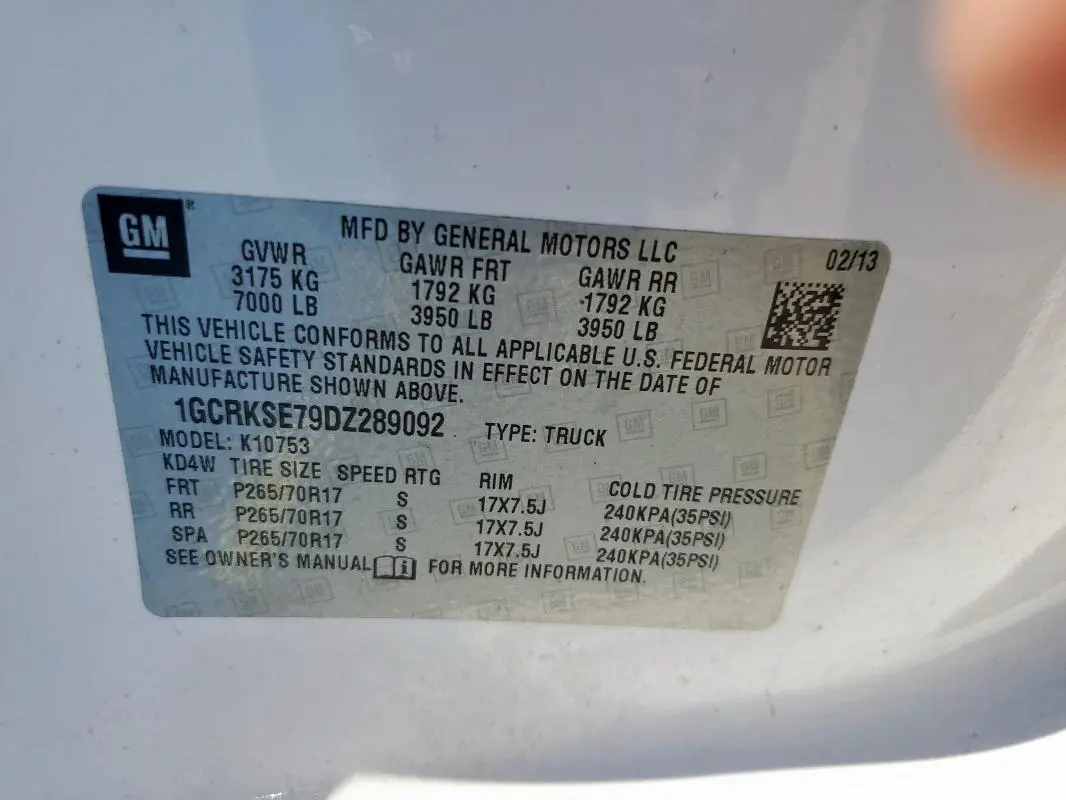 2013 CHEVROLET SILVERADO K1500 LT  