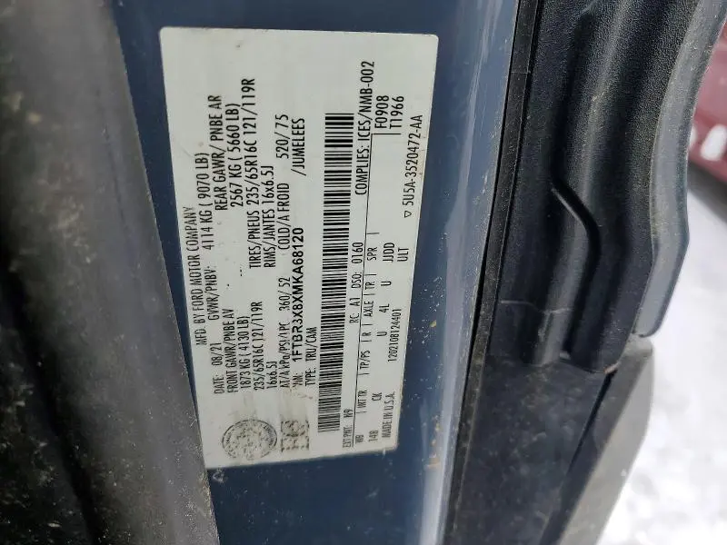 2021 FORD TRANSIT T-250  
