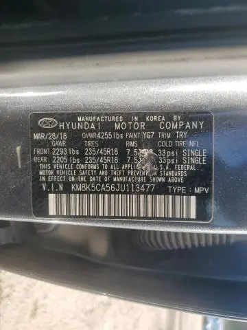 2018 HYUNDAI KONA ULTIMATE  