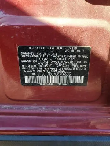 2016 SUBARU CROSSTREK PREMIUM  