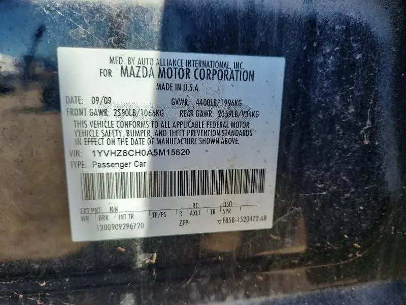 2010 MAZDA 6 I  