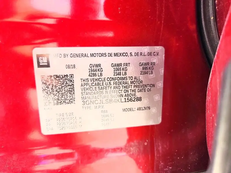 2019 CHEVROLET TRAX 1LT  
