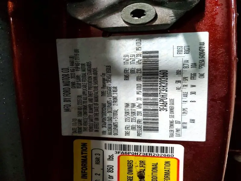 2014 FORD FUSION SE  