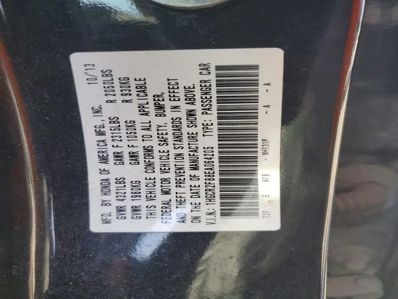 2014 HONDA ACCORD EXL  