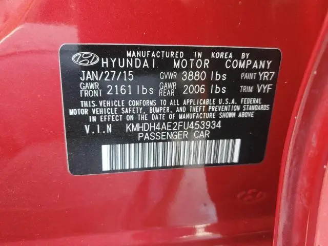 2015 HYUNDAI ELANTRA SE  