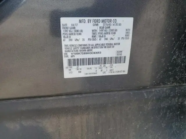 2017 FORD EXPLORER XLT  