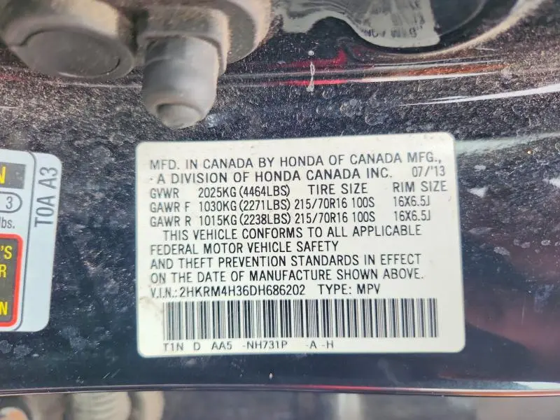 2013 HONDA CR-V LX  