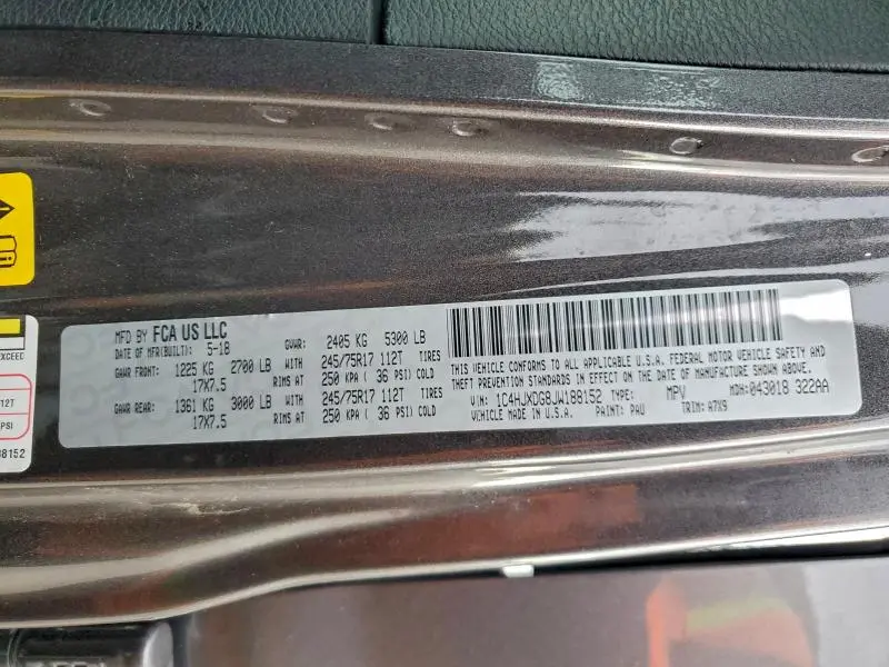 2018 JEEP WRANGLER UNLIMITED SPORT  