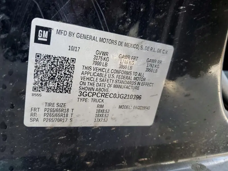 2018 CHEVROLET SILVERADO C1500 LT  