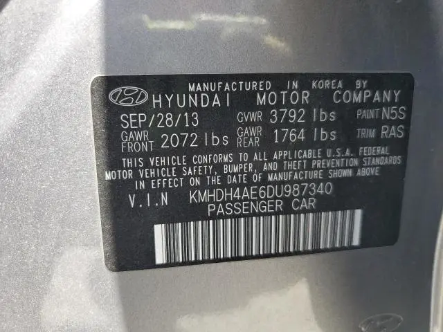 2013 HYUNDAI ELANTRA GLS  