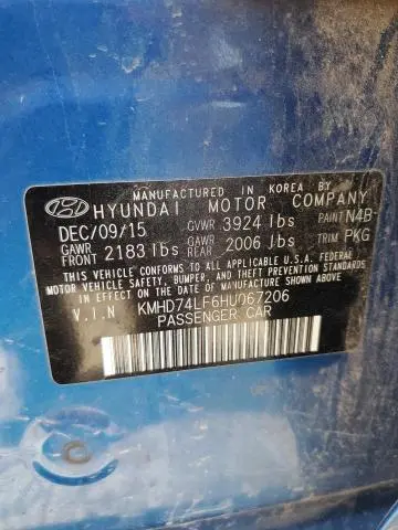 2017 HYUNDAI ELANTRA SE  