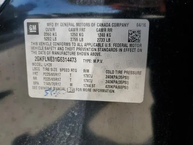 2016 GMC TERRAIN SLE  