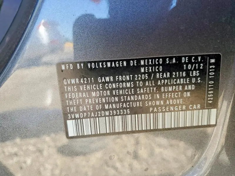 2013 VOLKSWAGEN JETTA SE  