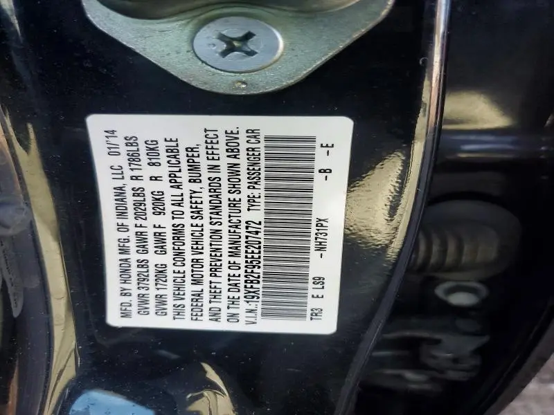 2014 HONDA CIVIC EXL  