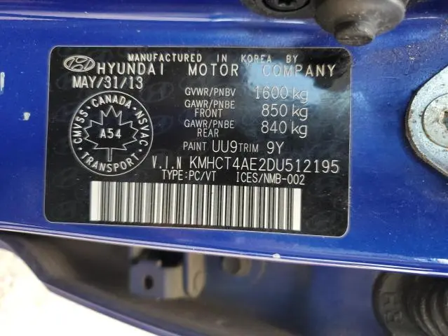 2013 HYUNDAI ACCENT GLS