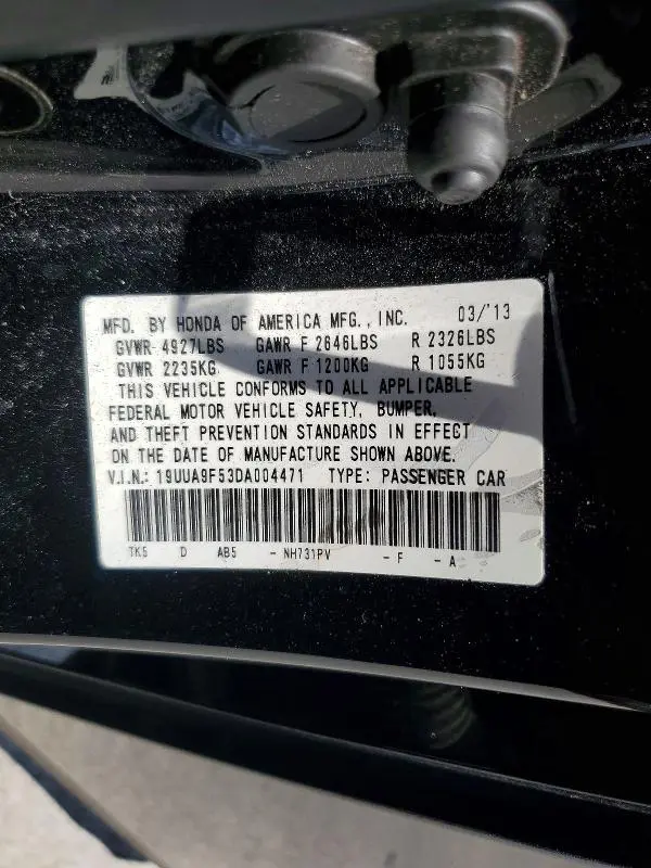 2013 ACURA TL TECH  