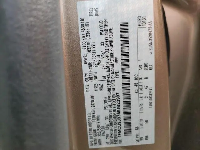 2021 FORD ESCAPE TITANIUM  