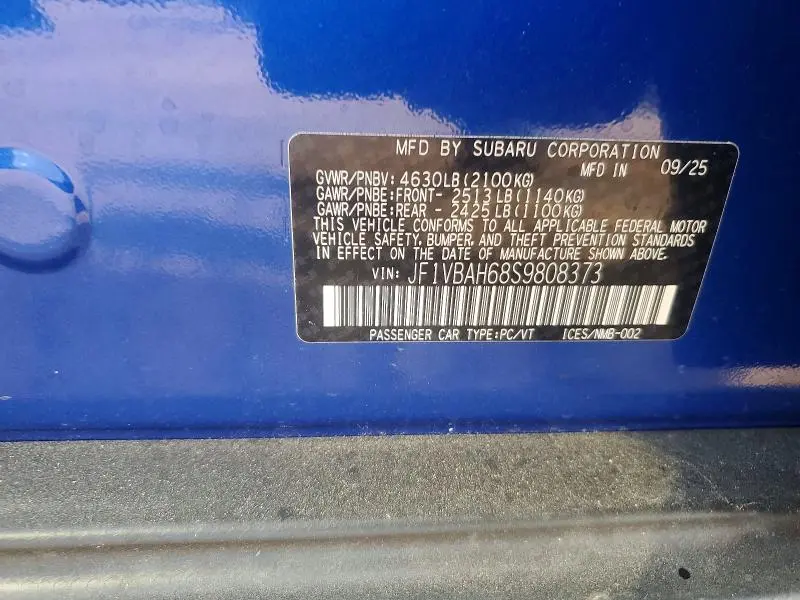 2025 SUBARU WRX PREMIUM  