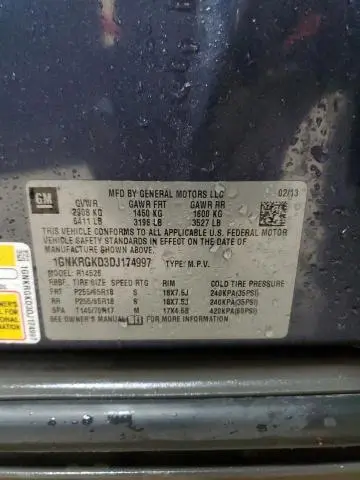 2013 CHEVROLET TRAVERSE LT  