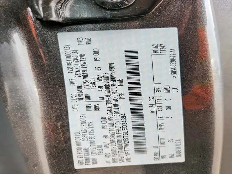 2020 FORD F250 SUPER DUTY  