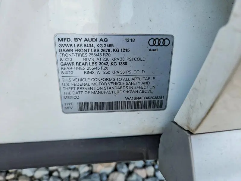 2019 AUDI Q5 PREMIUM PLUS  