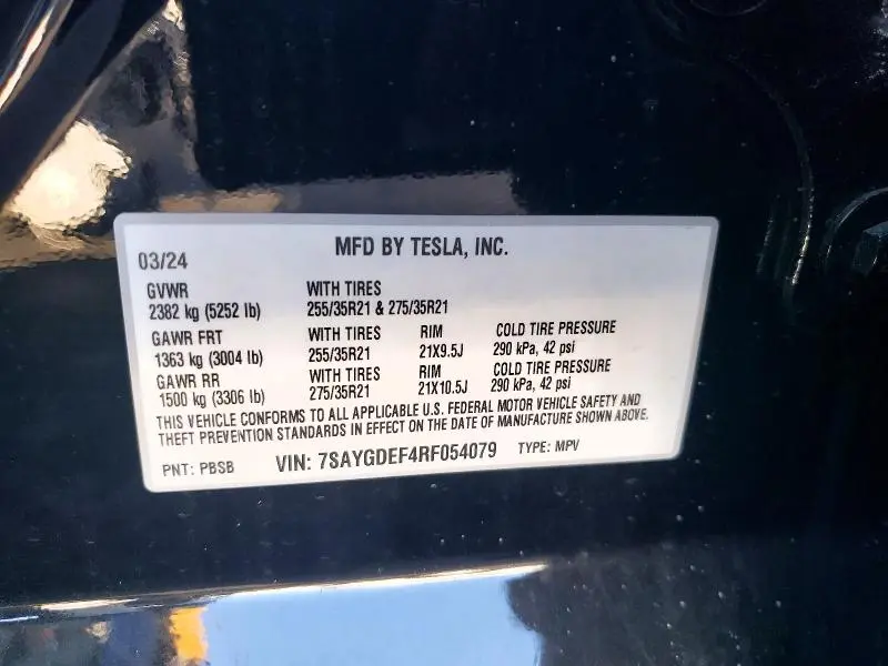 2024 TESLA MODEL Y   
