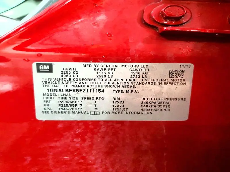 2014 CHEVROLET EQUINOX LT  