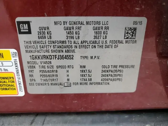 2015 GMC ACADIA SLT-1  