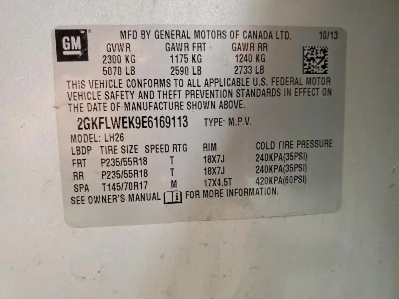 2014 GMC TERRAIN SLE  