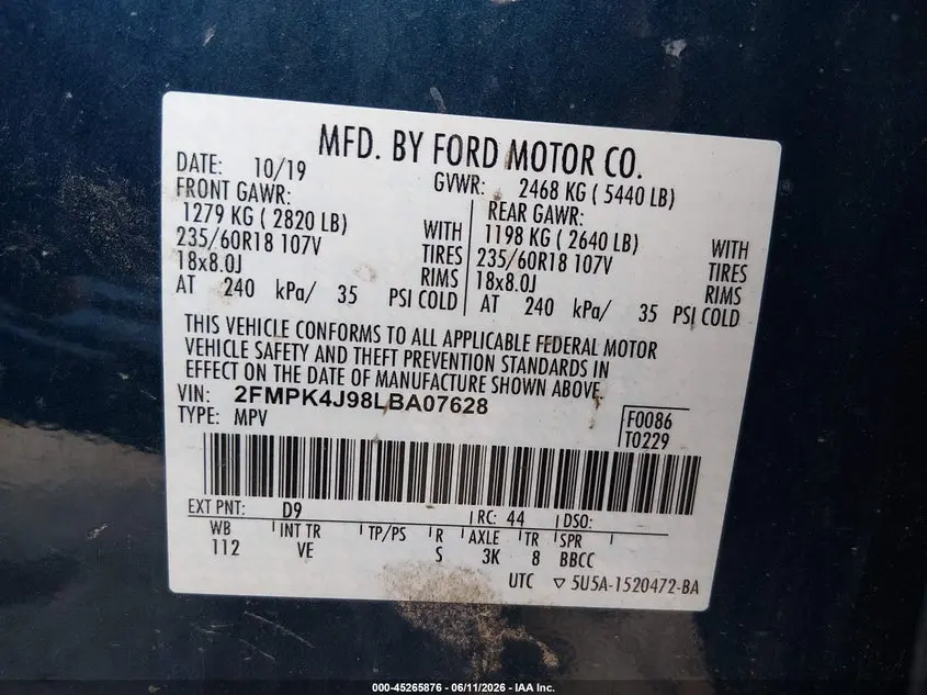 2020 FORD EDGE SEL