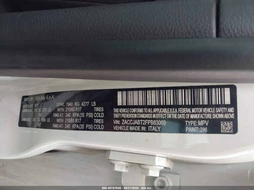 2015 JEEP RENEGADE LATITUDE