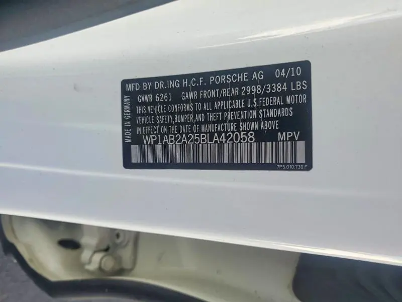 2011 PORSCHE CAYENNE S  