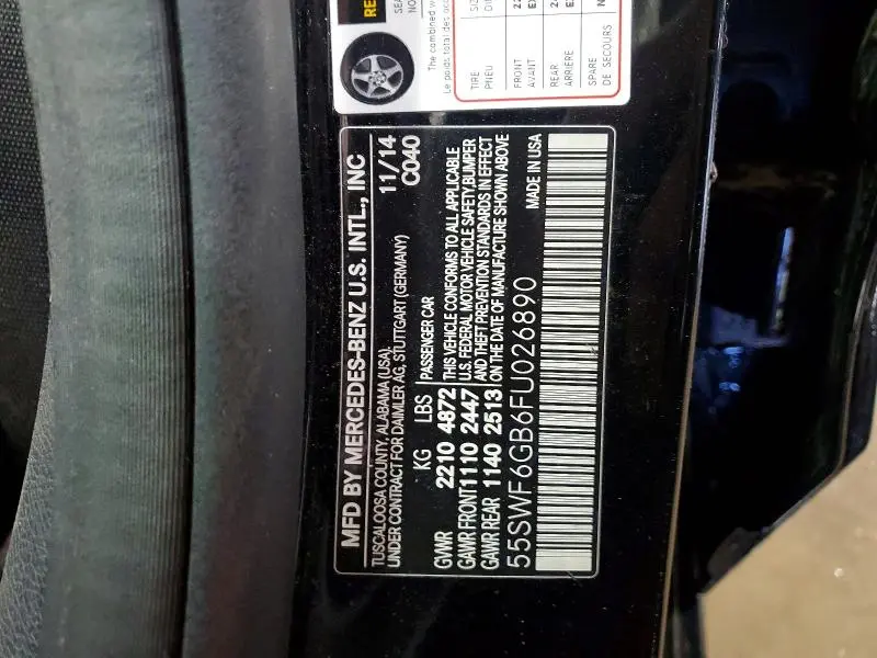 2015 MERCEDES-BENZ C 400 4MATIC  