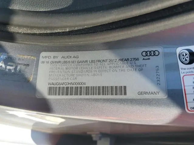 2017 AUDI A6 PREMIUM PLUS  