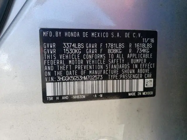 2017 HONDA FIT LX  