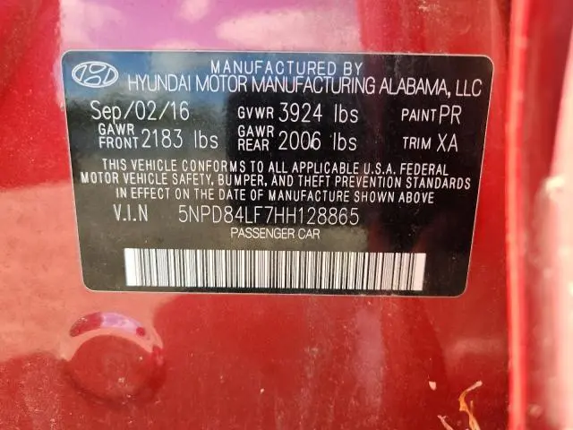 2017 HYUNDAI ELANTRA SE  