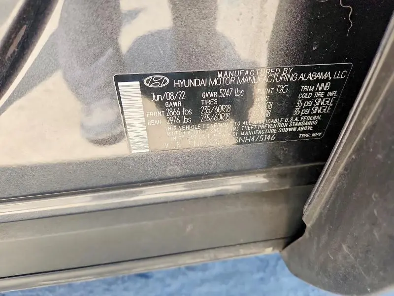2022 HYUNDAI SANTA FE SEL  