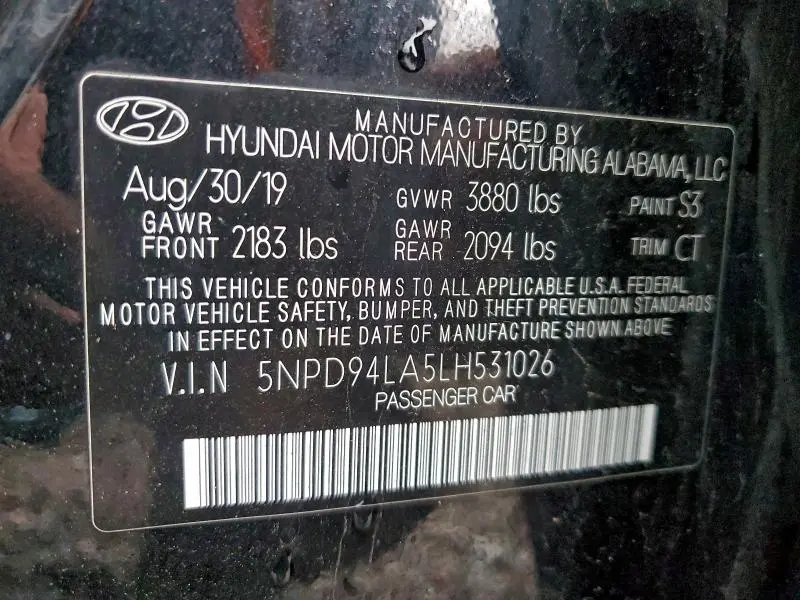 2020 HYUNDAI ELANTRA ECO  