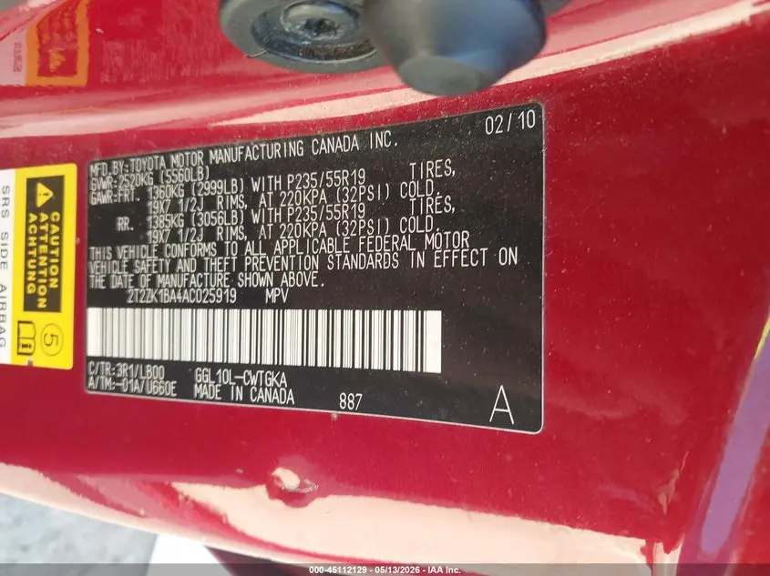 2010 LEXUS RX 350  